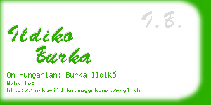 ildiko burka business card